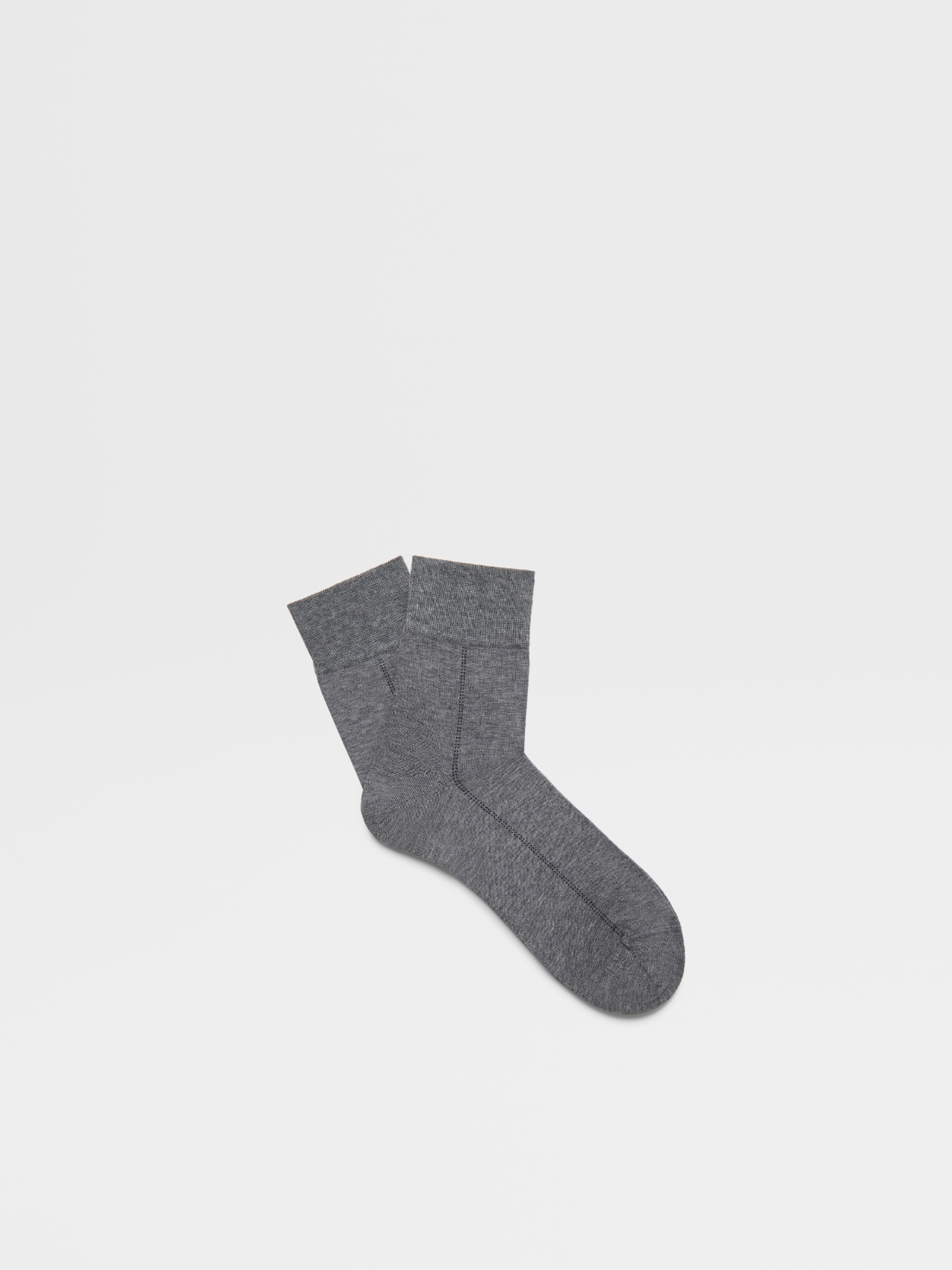 Grey Cotton Blend Socks